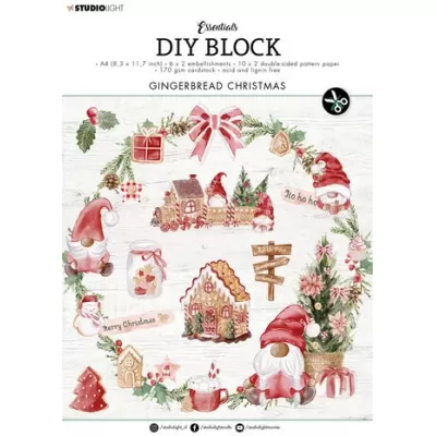 Studio Light Gingerbread Christmas DIY Block (SL-ES-DCB49)