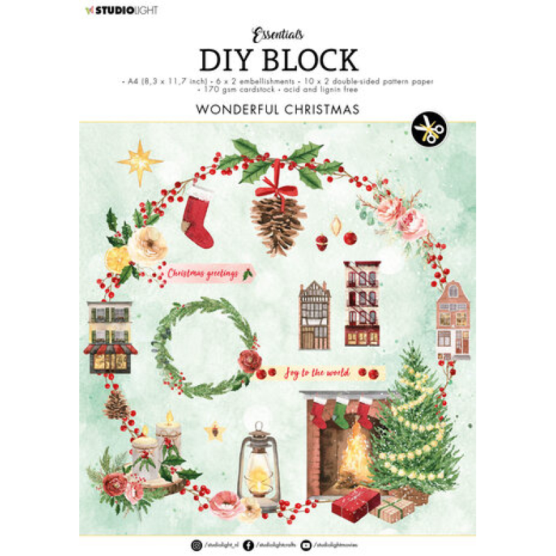 Studio Light Wonderful Christmas DIY Block (SL-ES-DCB51)