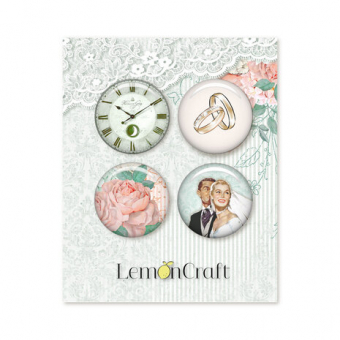 LemonCraft Love Of My Life Buttons/Badge (4pcs) (LD-LOML01)