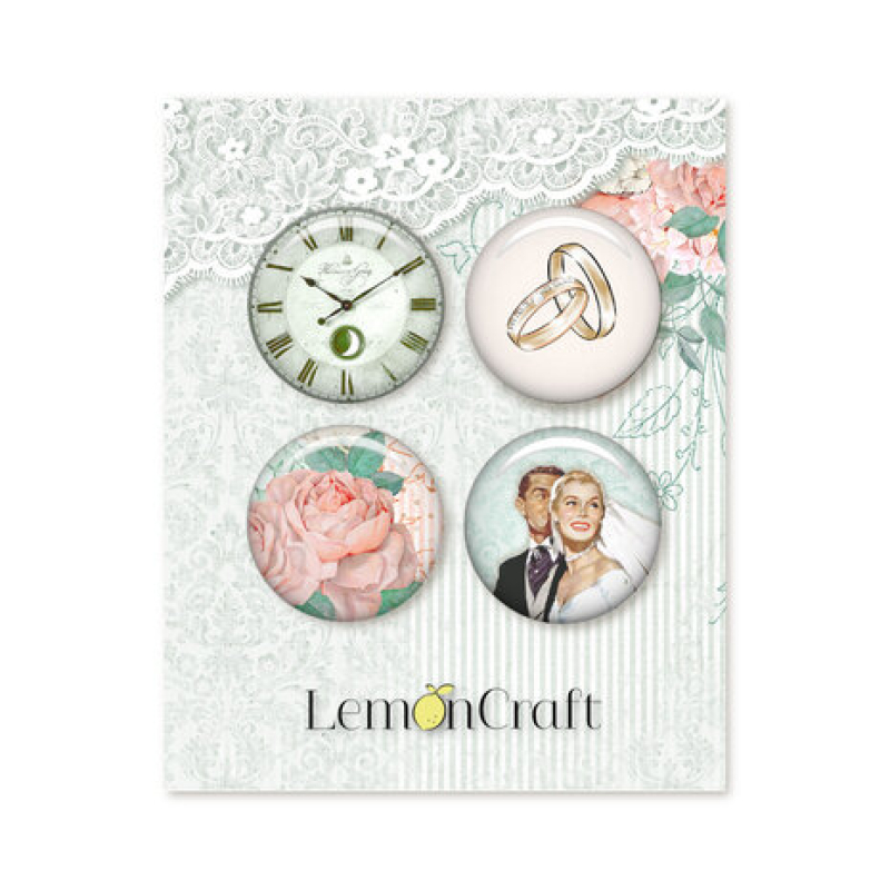LemonCraft Love Of My Life Buttons/Badge (4pcs) (LD-LOML01)