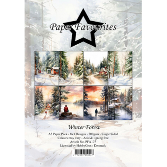 Paper Favourites Winter Forest A5 Paper Pack (PFA107)