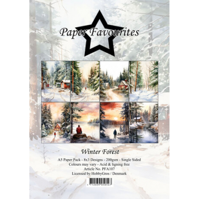 Paper Favourites Winter Forest A5 Paper Pack (PFA107)