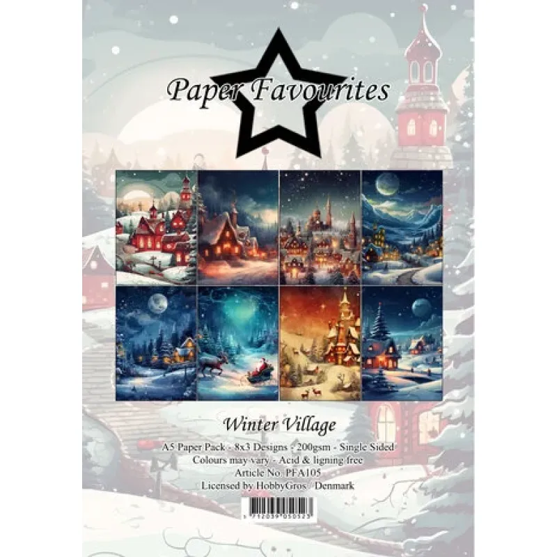 Paper Favourites Winter Village A5 Paper Pack (PFA105)