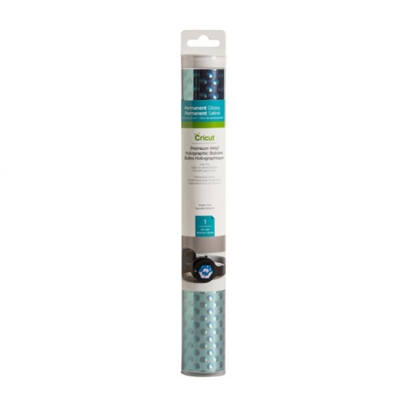 Cricut Holographic Premium Vinyl Bubbles Bright Teal (2006553)