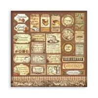 Stamperia Coffee and Chocolate Maxi Background 12x12 Inch Paper Pack (SBBL145)