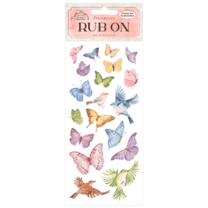 Stamperia Create Happiness Welcome Home Rub-On 4x8,5 Inch Butterflies (DFLRB18)