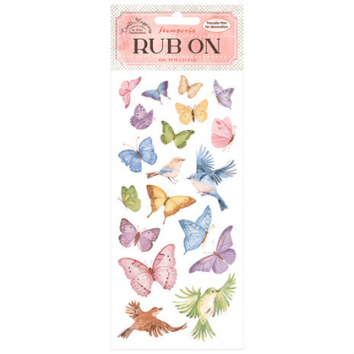 Stamperia Create Happiness Welcome Home Rub-On 4x8,5 Inch Butterflies (DFLRB18)