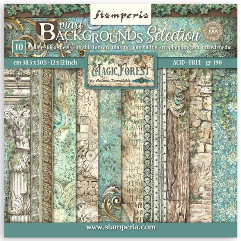Stamperia Magic Forest 12x12 Inch Paper Pack (SBBL131)