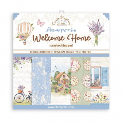 Stamperia Welcome Home 8x8 Inch Paper Pack (SBBS77)