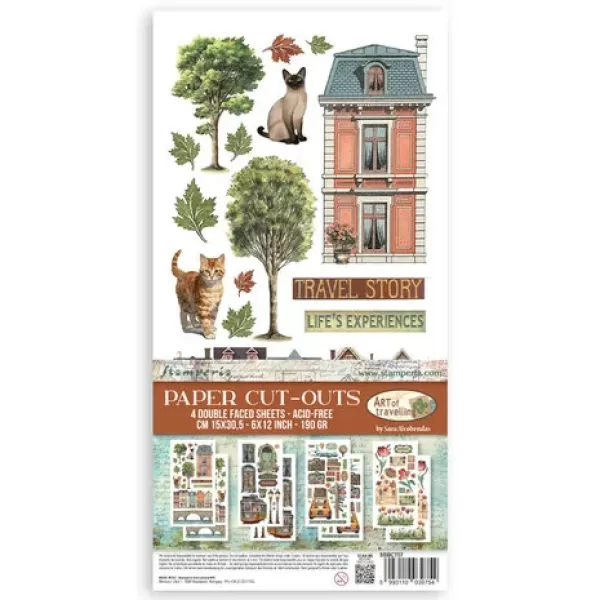 Stamperia Art of Travelling 6x12 Inch Paper Cut-outs (4pcs) (SBBCT07)
