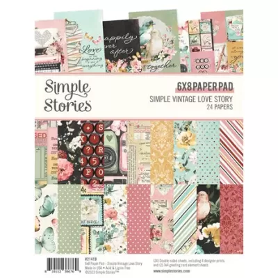 Simple Stories Simple Vintage Love Story 6x8 Inch Paper Pad (21419)