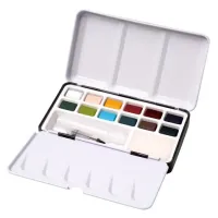 Gorjuss Watercolor Set w/ Tray, Water Brush, Sponge (1ml x 12colors) (GOR-ES-WC01)