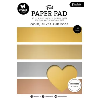 Studio Light Foil Paper Pad A5 Gold, Silver And Rose (SL-ES-PP210)