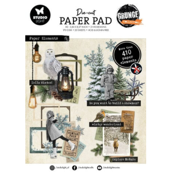 Studio Light Paper Elements Grunge Die-cut Paper Pad (SL-GR-DCPP188)