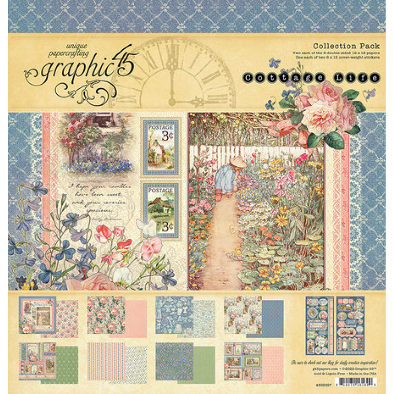 Graphic 45 Cottage Life 12x12 Inch Collection Pack (4502397)