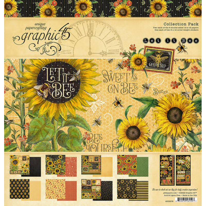 Graphic 45 Let it Bee 12x12 Inch Collection Pack (4502376) 