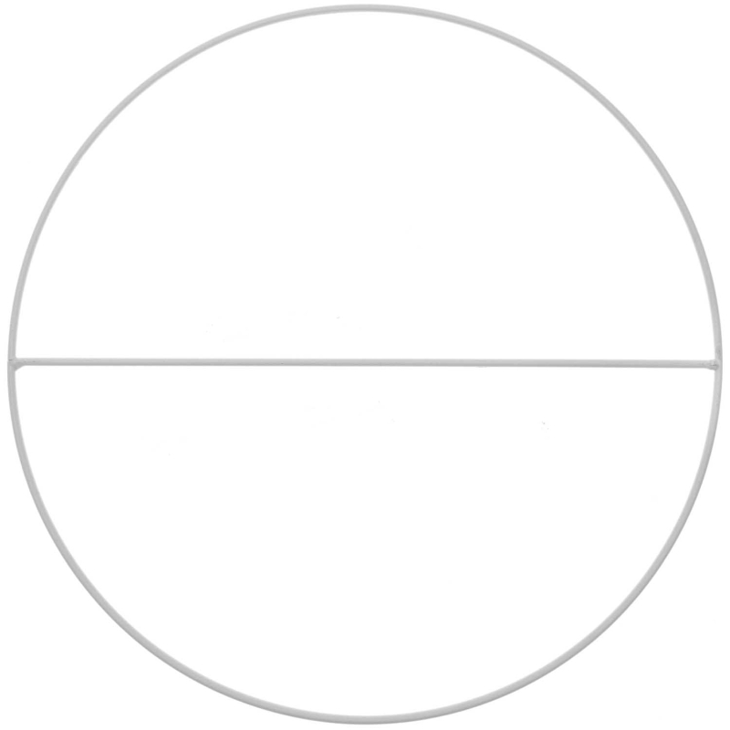 Rico-Design Metal ring with cross brace off white matt, 25cm (38007.21.29)