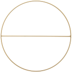 Rico-Design Metal ring with cross brace gold matt, 25cm (38007.41.53)