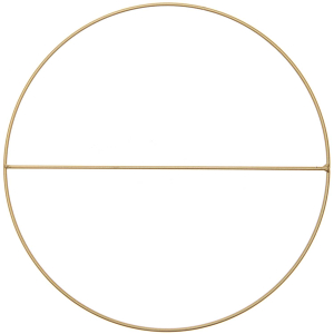 Rico-Design Metal ring with cross brace gold matt, 25cm (38007.41.53)