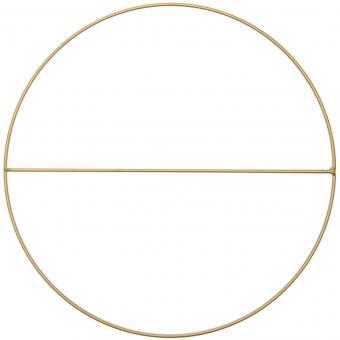 Rico-Design Metal ring with cross brace gold matt, 25cm (38007.41.53)