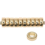 Rico Design itoshii - Ponii Beads, Rings, flat, gold (600235)