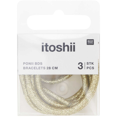 itoshii - Ponii Beads Bracelet set, glittering gold  600248