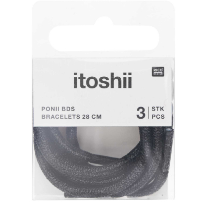 itoshii - Bracelet set, glittering black 600249