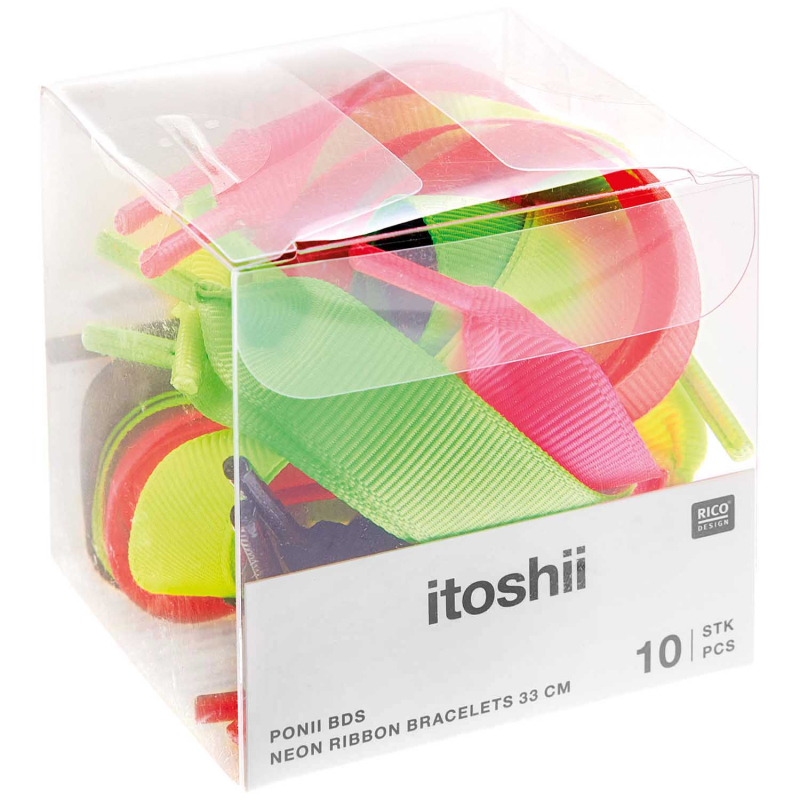 Rico-Design itoshii - Neon grosgrain ribbon bracelets (600267)