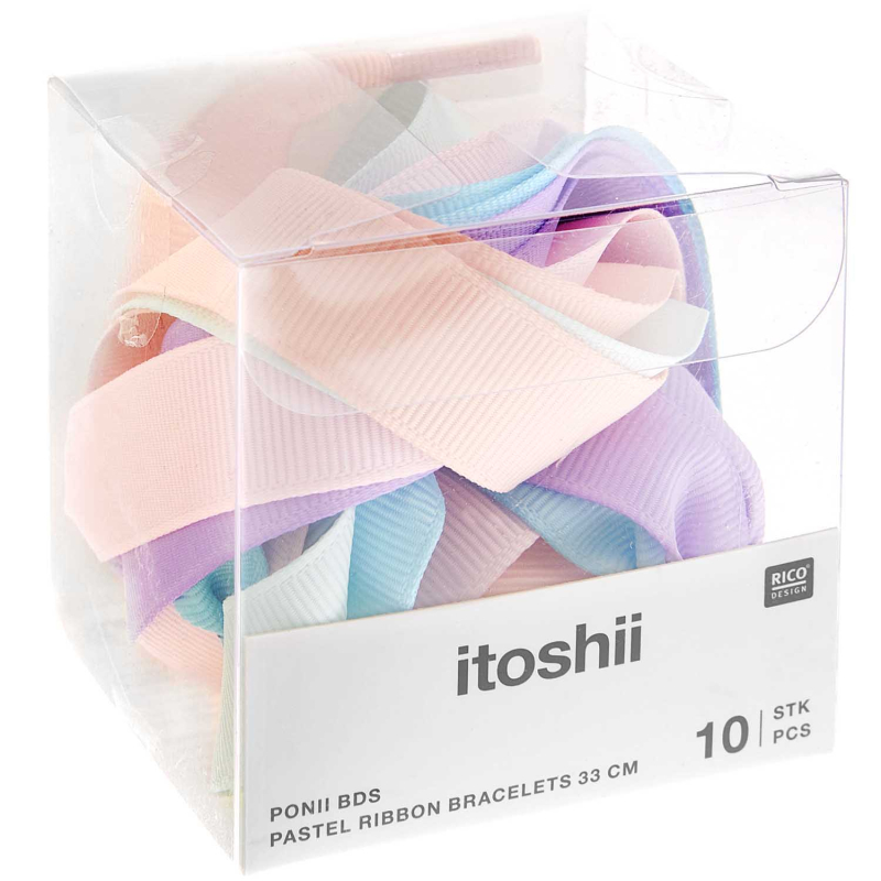 Rico-Design itoshii - Pastel grosgrain ribbon bracelets (600269)