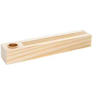 Rico-Design Wooden stand for metal rings and postcards w.candle holder 26cm (700297)