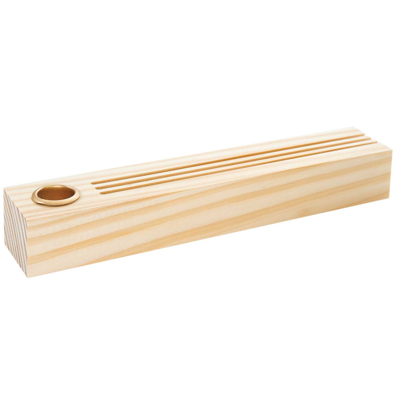 Rico-Design Wooden stand for metal rings and postcards w.candle holder 26cm (700297)