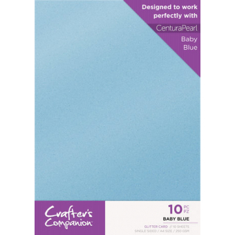 Crafter's Companion Glitter Card A4 Pack Baby Blue (10pcs) (CPG10-BBLUE)