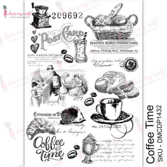 Dress My Craft Transfer Me Coffee Time (DMCDP1432)
