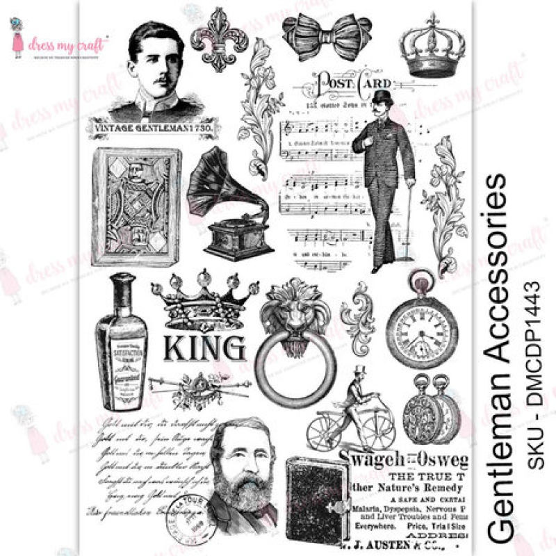 Dress My Craft Transfer Me Gentleman Accessories (DMCDP1443)