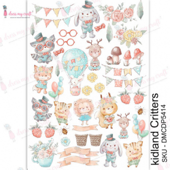 Dress My Craft Transfer Me Kidland Critters (DMCDP5414)