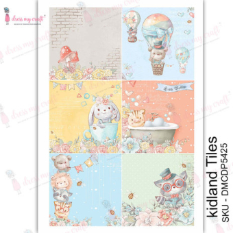 Dress My Craft Transfer Me Kidland Tiles (DMCDP5425)