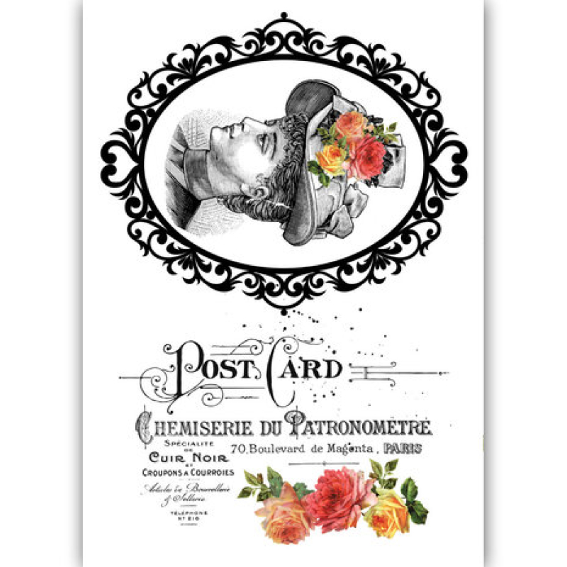 Dress My Craft Transfer Me Lady With Hat (DMCDP1751) ( DMCDP1751)