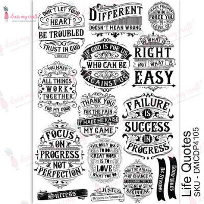 Dress My Craft Transfer Me Life Quotes (DMCDP4105)
