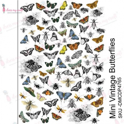 Dress My Craft Transfer Me Mini Vintage Butterflies (DMCDP4765)