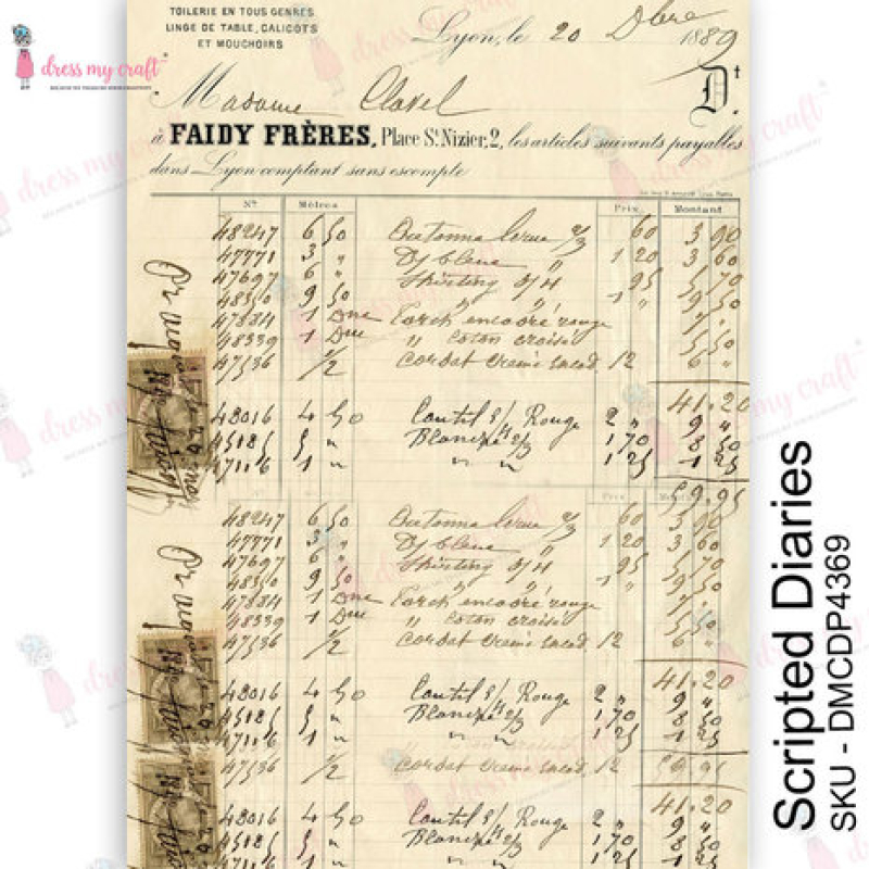 Dress My Craft Transfer Me Scripted Diaries (DMCDP4369)