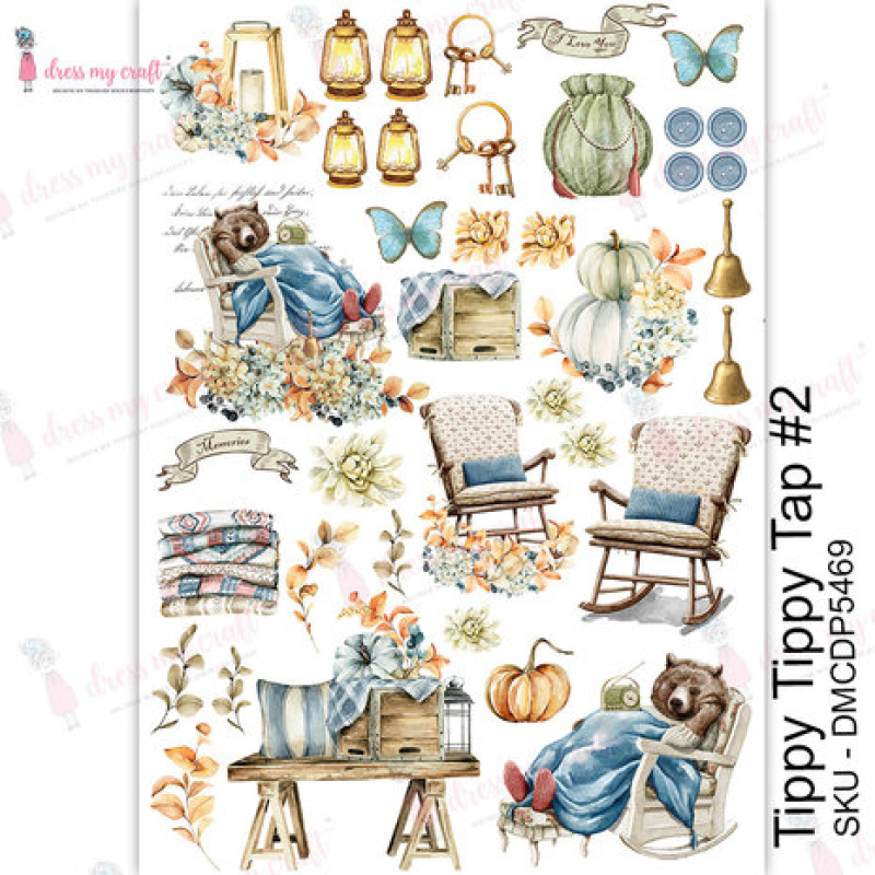 Dress My Craft Transfer Me Tippy Tippy Tap #2 (DMCDP5469)