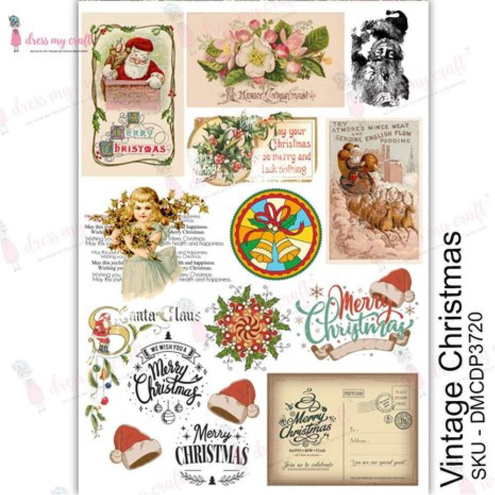 Dress My Craft Transfer Me Vintage Christmas (DMCDP3720)