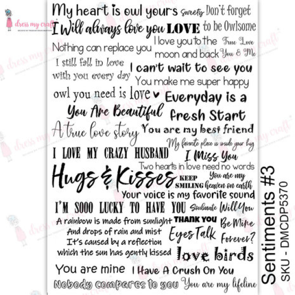 Dress My Craft Transfer Me Sentiments #3 (DMCDP5370)