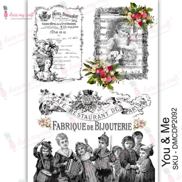 Dress My Craft Transfer Me You & Me (DMCDP2092)