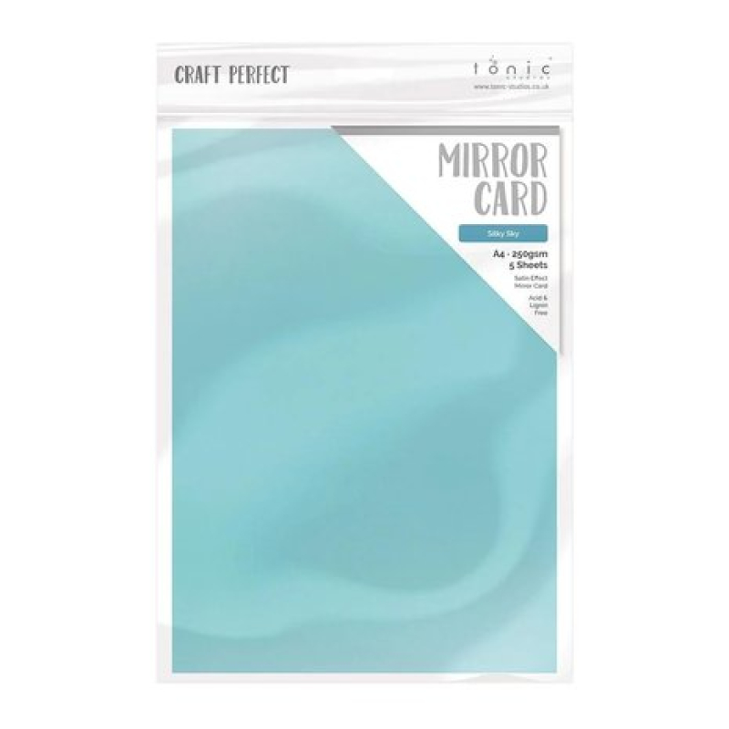 Tonic craft perfect Mirror Card A4 Satin Silky Sky (9476E)