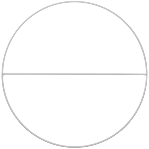 Rico-Design Metal ring with cross brace off white matt, 25cm (38007.21.29)