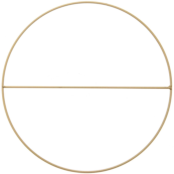 Rico-Design Metal ring with cross brace gold matt, 25cm (38007.41.53)