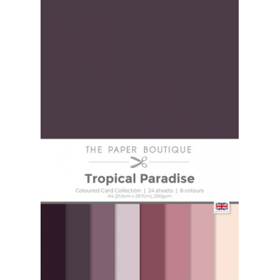 The Paper Boutique Tropical Paradise A4 Coloured Card Collection (PB2023)