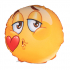Sublimatie Kussenhoes rond 40 cm Smiley Kiss (KISN-PP40R-KISS)