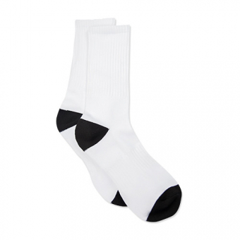 Sublimatie sokken wit met zwarte hiel en teenstuk maat 38-41 ( SOCK-V-2-38)